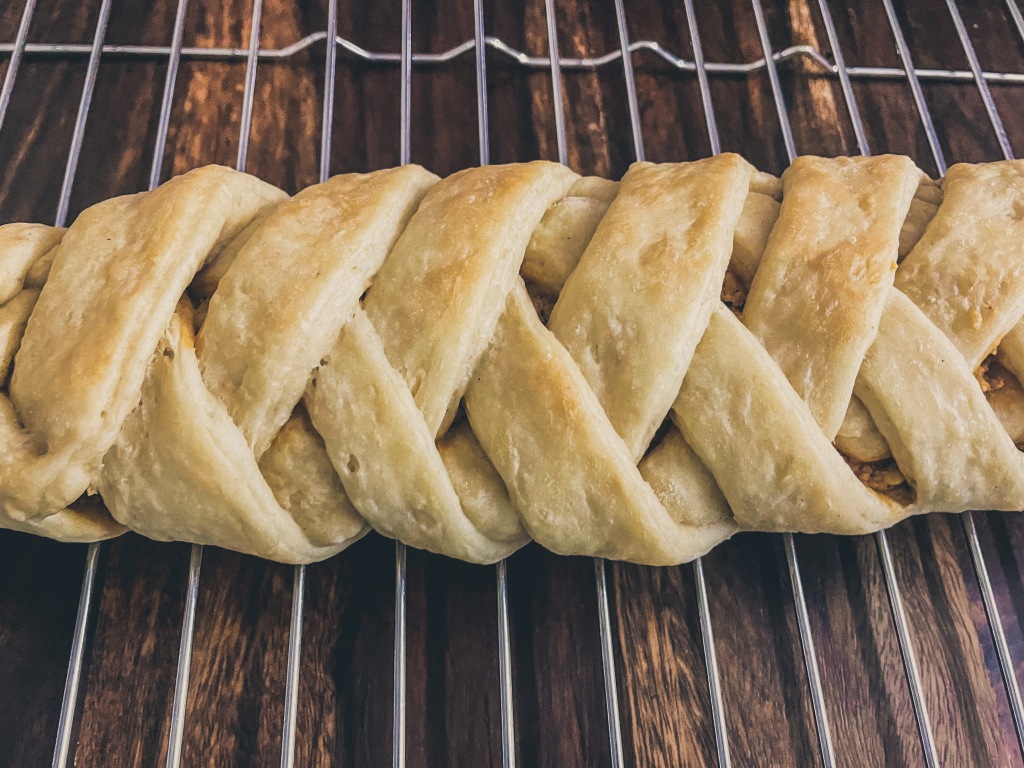 Stuffed and braided bread